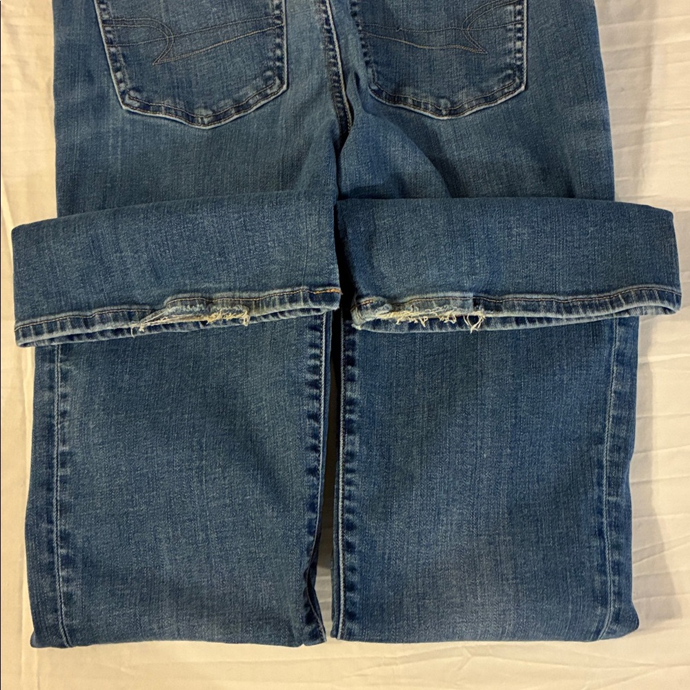 American Eagle Outfitters Blue Kick Boot Super Stretch Women’s 8 Short - Picture 7 of 12